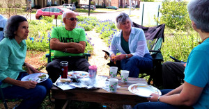 Diana, Bert, Marty and Cindy enjoy the WCG 5th Birthday celebration.